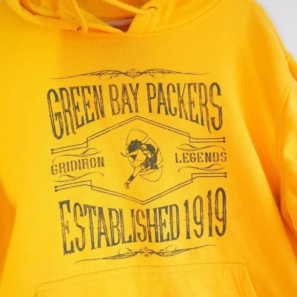 NFL Darius Rucker Green Bay Packers Yellow Hoodie Mens Small Gridiron Legends - Picture 2 of 10